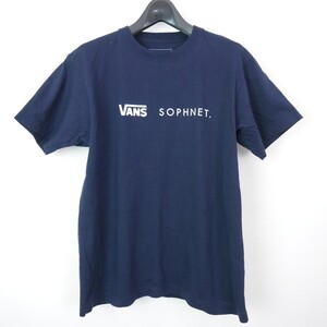 16SS SOPHNET. ソフネット SOPH ソフ VANS バンズ S/S TEE コットン 半袖 ロゴ Tシャツ カットソー NAVY L