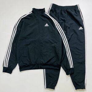 313 adidas アディダス ウォームアップ ウィンドブレーカー セットアップ サイズM スポーツ トレーニング ブラック 黒 メンズ 41211D