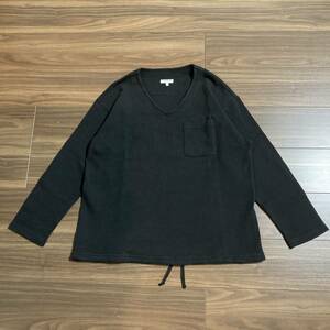 2018 S/S Engineered Garments U Neck popover cotton Thermal-Blackエンジニアードガーメンツ ユーネック ポップオーバーコットンサーマル