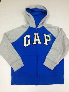 ●ＧＡＰ●新品●ロゴ・パーカー●150●ブルーＸグレー●ギャップ●8-2