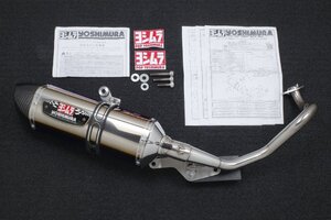 ADV150 ヨシムラ 機械曲 R-77Sサイクロン カーボンエンド EXPORT SPEC 政府認証 マフラー チタンブルーカバー