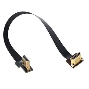 cablecc CYFPV デュアル 90度 右向き HDMI タイプA オス - オス HDTV FPC フラットケーブル FPV HDTV