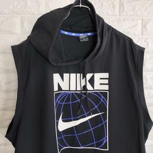 C662【NIKE】トレーニングウェア ノースリーブ フード付き【メンズ2XL