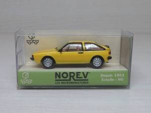 VOLKSWAGEN SCIROCCO　フォルクスワーゲン シロッコ　（黄）　ノレブ　NOREV　1/87