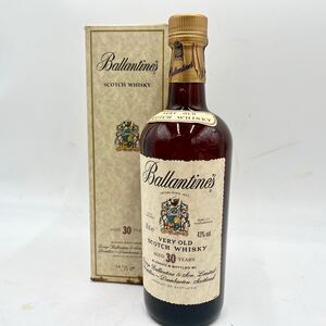 極希少 バランタイン Ballantine ベリーオールド 30年 43% 750ml 箱付 金キャップ 未開封 茶ボトル スコッチウイスキー 