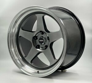 CLEAVE RACING SS05 18x10.5J +15 5H-114.3 ガンメタ/マシンド 2本セット