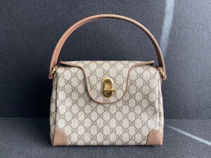 ST0612-53　ゆうパック着払い　GUCCI　ハンドバッグ　000.904.1080　Gロック　グッチ　ブラウン系　手持ち鞄　