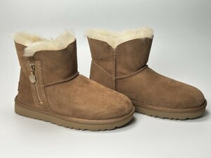 新品 ug1284 訳あり品 アグ ベイリー ジップ ミニ 23.0cm US6.0 女性用 チェスナット UGG BAILEY ZIP MINI 1112481