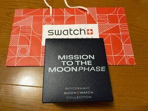 Snoopy x OMEGA x Swatch MoonSwatch black付属品完備 ブラックライト付き　国外正規店購入　国際保証スヌーピースウォッチ Swatch 腕時計