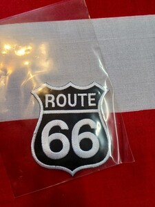 ★ROUTE66★黒アイロンワッペン