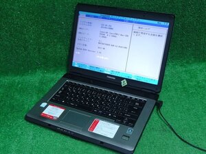 [3198]★Windows Vista 当時物★東芝 PX/50G Core2Duo T8100 2.10GHz HDD無 メモリ3GB DVDマルチ 15.4インチ BIOS OK 表示ムラ ジャンク