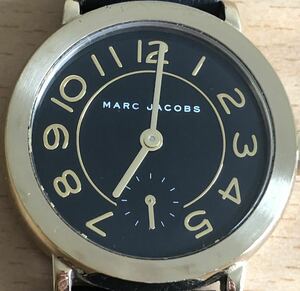 357-0132 MARC JACOBS マークジェイコブス　レディース腕時計　革ベルト　クオーツ　黒　ブラック　MJ1471 電池切れ　動作未確認