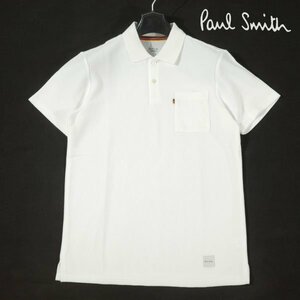 新品1円～★ポールスミス Paul Smith メンズ コットン綿 半袖 メッシュ ポロシャツ L 白 ゴルフ 正規店本物 ◆4654◆