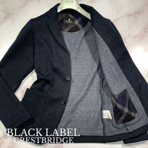 起毛裏地/冬春●BURBERRY BLACK LABEL CRESTBRIDGE ブラックレーベル アンコン カジュアル ジャケット ノバチェック ツイード ストレッチ 