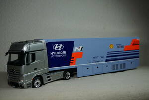 1/43 WRC トランスポーター ixo Mercedes Actros MP4 Hyundai Motorsport trailer 2019 メルセデス アクトロス ヒョンデ ヒュンダイ シェル