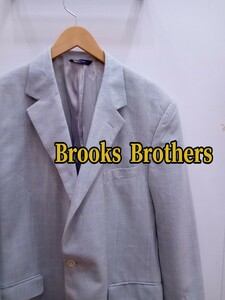 ★C008 BrooksBrothers ブルックスブラザーズ テーラードジャケット メンズ サイズ46L(L程度) イタリア製 薄い緑、水色系 