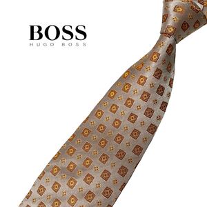 HUGO BOSS ネクタイ スクエア柄 花柄 ヒューゴボス USED 中古 m850