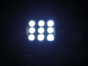 T10×39ｍｍ SMD 9連 LED バルブ　白 ホワイト　ルーム カーテシ ランプ