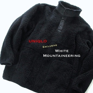 【UNIQLO × White Mountaineering】ホワイトマウンテニアリング 別注 フリース プルオーバー 黒 XL 大きいサイズ!!　