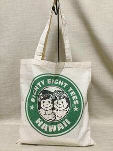 トートバッグ 88 Tees EIGHTY EIGHT TEES HAWAI 88ティーズ ハワイ ショッピングバック,買い物袋,かばん,鞄