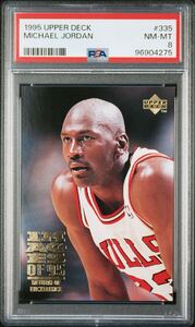 23円スタート! ジョーダン 1995 UPPER DECK MICHAEL JORDAN #335 PSA8