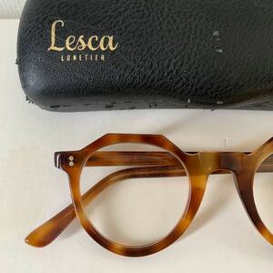 50s frame france crown panto amber フレームフランス クラウンパント French vintage LESCA レスカ フラットレンズ 眼鏡 鼈甲