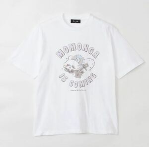 Lサイズ ちいかわ 超まじかるちいかわ ビッグTシャツ MOMONGA IS COMING モモンガ ホワイト ナガノ Tシャツ　半袖Tシャツ