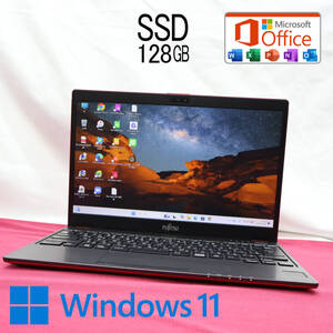 ★超美品 SSD128GB★FMV LIFEBOOK C07008 Webカメラ Bluetooth 高解像度 Celeron 3865U Win11 MS Office 中古品 ノートパソコン★P83354