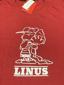 【Lサイズ】新品 peanuts tシャツ LINUS SNOOPY スヌーピー チャーリーブラウン レトロ ピーナッツ ヴィンテージ風 c