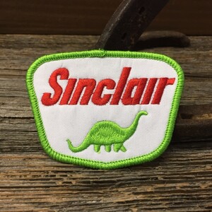 シンクレア 恐竜 ロゴ ワッペン ◆ 刺繍 パッチ Sinclair モーターオイル 石油 燃料 CAWP057