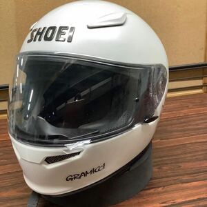 中古　ショウエイ フルフェイスヘルメット SHOEI Z-6 ホワイト　Lサイズ　オートバイ ツーリング バイク