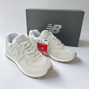 国内正規品 New Balance U574NWW オフホワイト US8.5 26.5cm 未使用 新品 オールスウェード M574限定モデル NB 白 アイボリー スニーカー