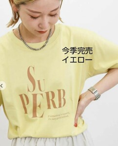 サマンサモスモスブルー プリントTシャツ新品イエロー 今季完売