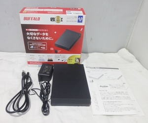 USED品☆BUFFALO パソコン＆テレビ録画用外付けハードディスク 4.0TB HD-LD4.0U3-BKA 通電のみ確認☆