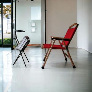 Hilander Sling Red Canvas Folding Chair #HANSEN #Getama #Kermit 北欧 ヴィンテージ スツール チェア ヤコブセン クリント フィンユール