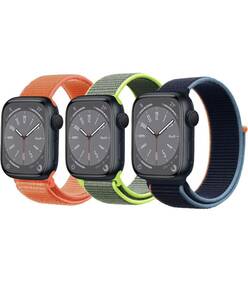 3枚Apple Watch 対応バンド42mm/44mm/45mm/49mmApple Watch Ultra 49mm/iWatch Series 8 スポーツバンド ナイロンバンド軽量 男女兼用