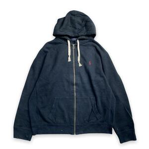 ラルフローレン スウェット フード付きジップアップジャケット 黒 POLO RALPH LAUREN