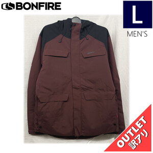 【OUTLET】 BONFIRE STRUCTURE JKT カラー:MAROON Lサイズ メンズ スノーボード スキー ジャケット JACKET アウトレット