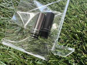 ●VAPE関連品●電子タバコ用(タバコカプセル対応)ドリップチップ 2個セット BK/SV mercismith2vape たばこ/煙草