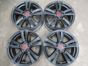 【CR-Z】　HONDA純正 16X6.0J+45 5/114.3　 赤Hロゴ　【マッドブラック塗装】　希少　