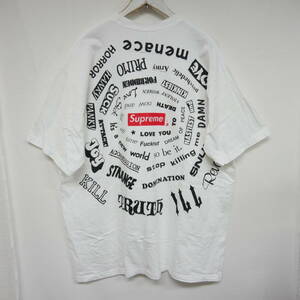【1円】良好 国内正規 Supreme 21SS Spiral Tee スパイラルTシャツ バックロゴプリント White ホワイト 白 XL