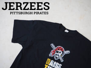 ☆送料無料☆ JERZEES ジャージーズ USA直輸入 古着 半袖 MLB PITTSBURGH PIRATES ピッツバーグ・パイレーツ Tシャツ メンズ XL ブラック