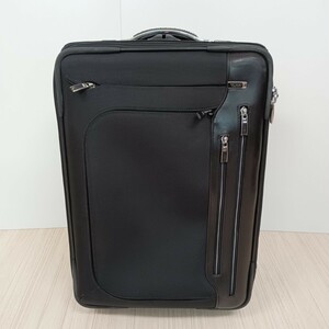 B45 TUMI トゥミ メンズ アリーヴェ ドゴール ナイロン カーフ レザー 本革 2輪 トロリー キャリーケース スーツケース 黒 SV金具 25020D