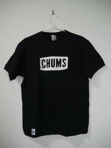 新品 チャムス CHUMS S/S Logo Crew Top M ブラック 半袖 スウェット ロゴ トレーナー