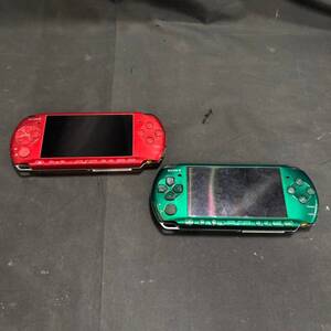 CLK912K SONY ソニー PSP PSP-3000 レッド/グリーン 2台まとめ