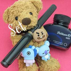 [未使用新品]　BT21　公式　商品　LAMY　×　BT21　万年筆　EF　/ 極細　コンバーター　ボトルインク　付き　2KU1673