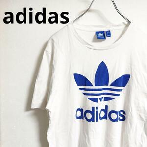 adidas　アディダス　半袖Tシャツ　トレフォイルロゴ　ビッグロゴ　ホワイト