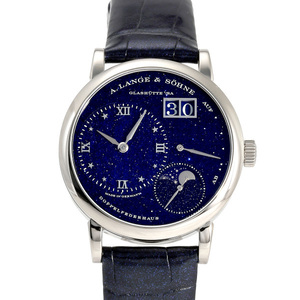 ランゲ＆ゾーネ A.LANGE & SOHNE ランゲ1 リトル ムーンフェイズ LSLS1823AX 182.086 ダークブルー文字盤 中古 腕時計 メンズ