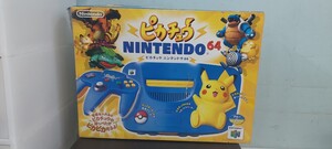 中古品 NINTENDO64 ピカチュウニンテンドー64 本体 通電確認済み 動作確認なし (も)