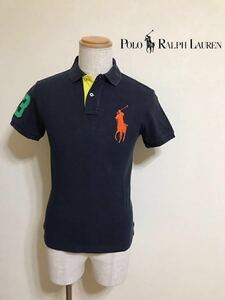 Polo Ralph Lauren ポロ ラルフローレン ビッグポニー 鹿の子 ポロシャツ トップス サイズS 半袖 170/92A ネイビー 1288351